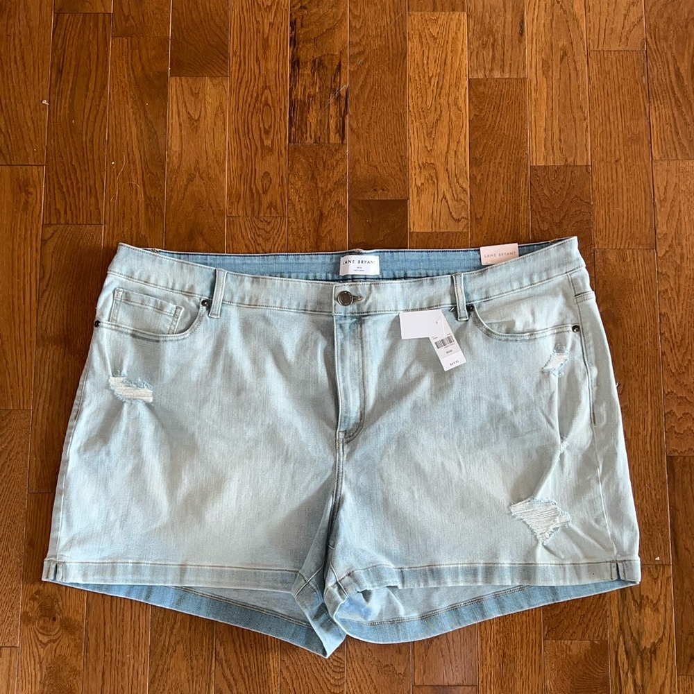 Lane Bryant 30/32 Denim Shorts Signature Fit Mid Rise New with Tags
